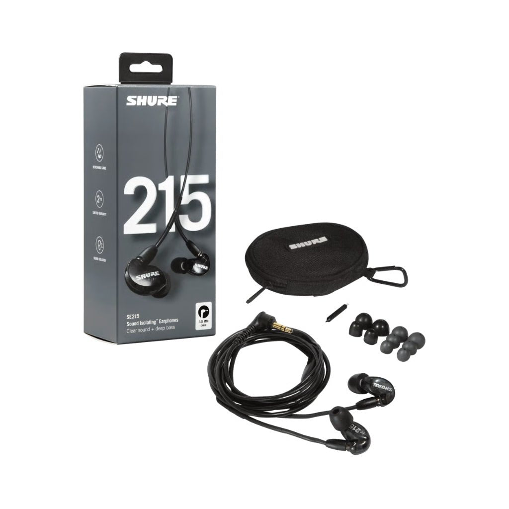Shure SE215 Sound-Isolating Earphones - Black IEM Systems Sky Music