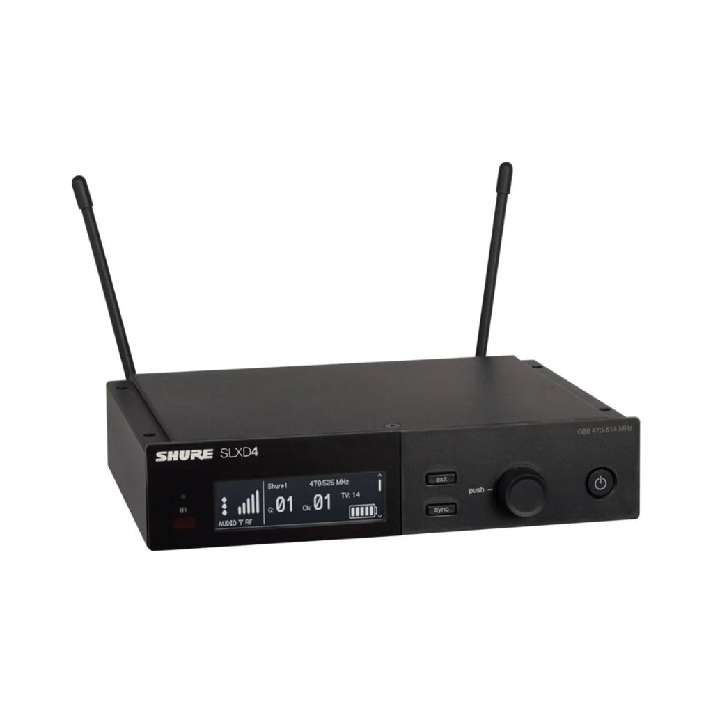 Shure SLXD4 Wireless Digital Receiver - Frequency H57 = 520-564MHz Wireless Systems Sky Music