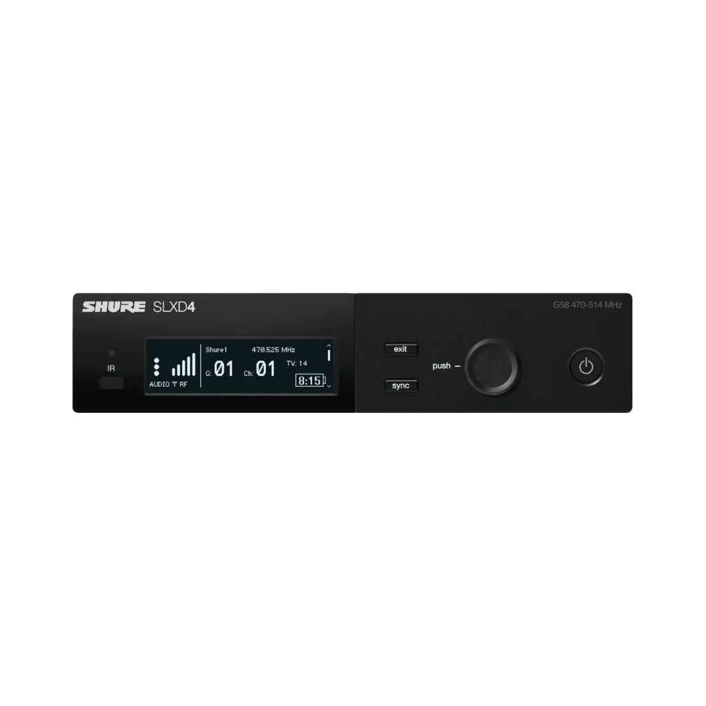 Shure SLXD4 Wireless Digital Receiver - Frequency H57 = 520-564MHz Wireless Systems Sky Music