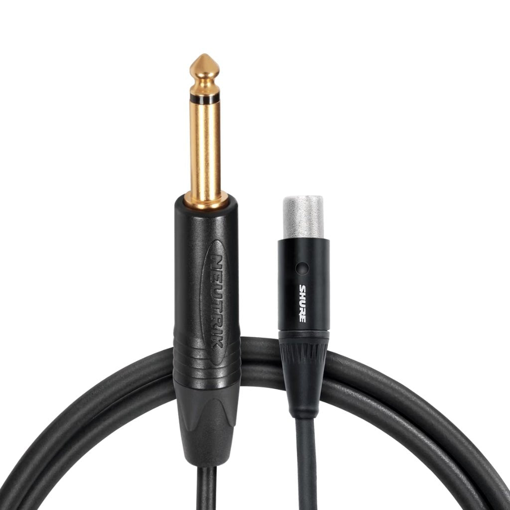 Shure WA306 Jack to TA4F Instrument Cable - 600mm Wireless Systems Sky Music