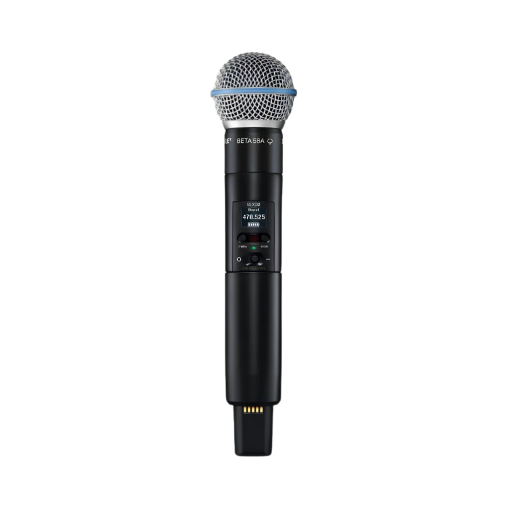 Shure Wireless Digital Transmitter Handheld SLXD2/Beta58 Frequency L57 = 650-694MHz Wireless Systems Sky Music