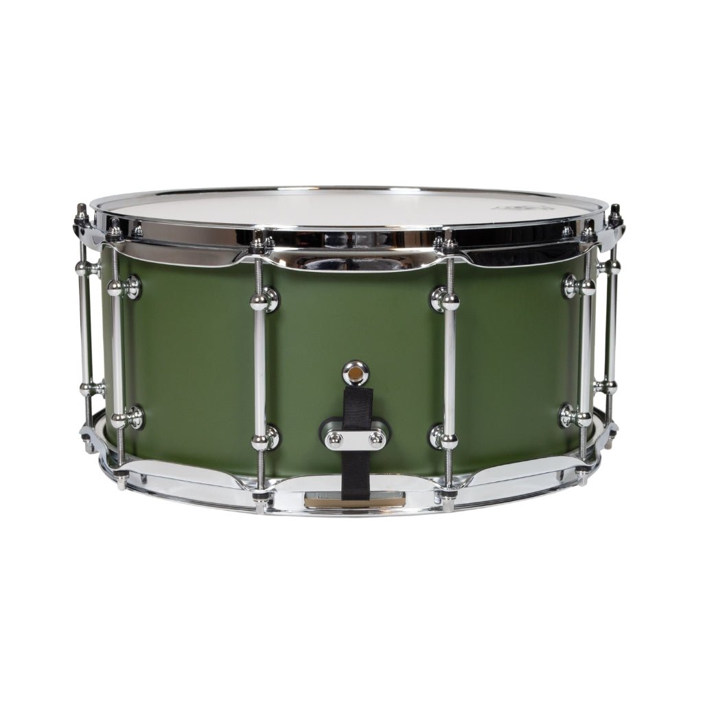 SJC Custom Drums Navigator Maple Snare Drum 6.5x14-inch - Deep Olive Green Snare Drums Sky Music