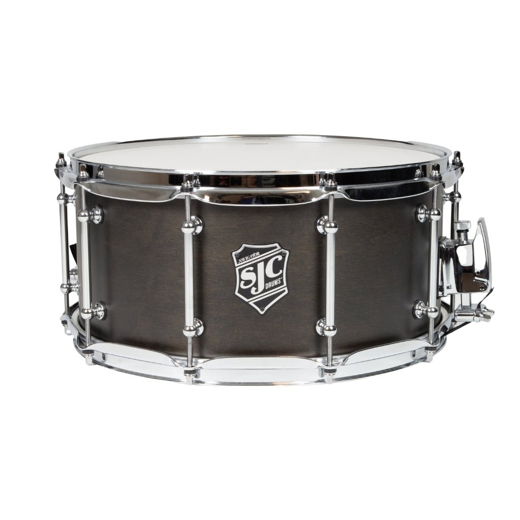 SJC Custom Drums Navigator Maple Snare Drum 6.5x14-inch - Ghost Black Snare Drums Sky Music