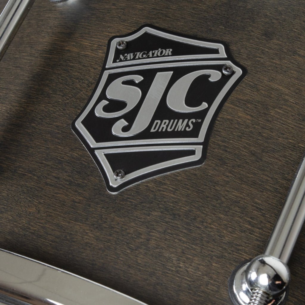 SJC Custom Drums Navigator Maple Snare Drum 6.5x14-inch - Ghost Black Snare Drums Sky Music