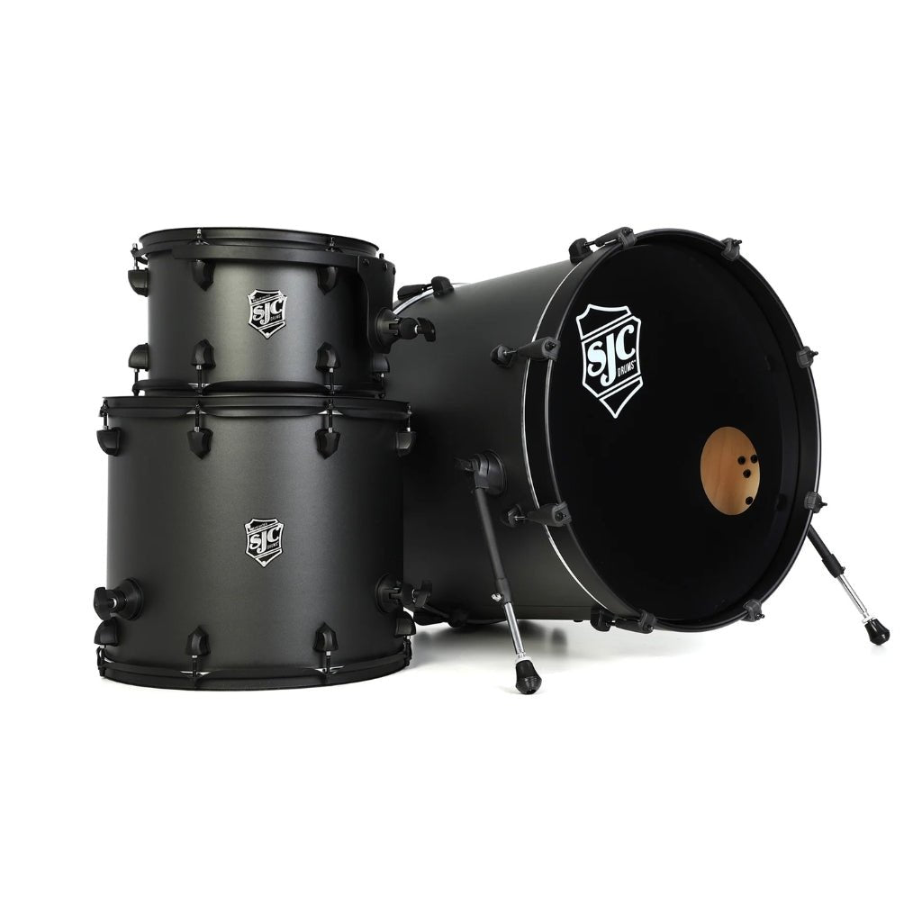 SJC Custom Drums Pathfinder Maple 3-Piece Shell Pack - Galaxy Gray Acoustic Drums Sky Music