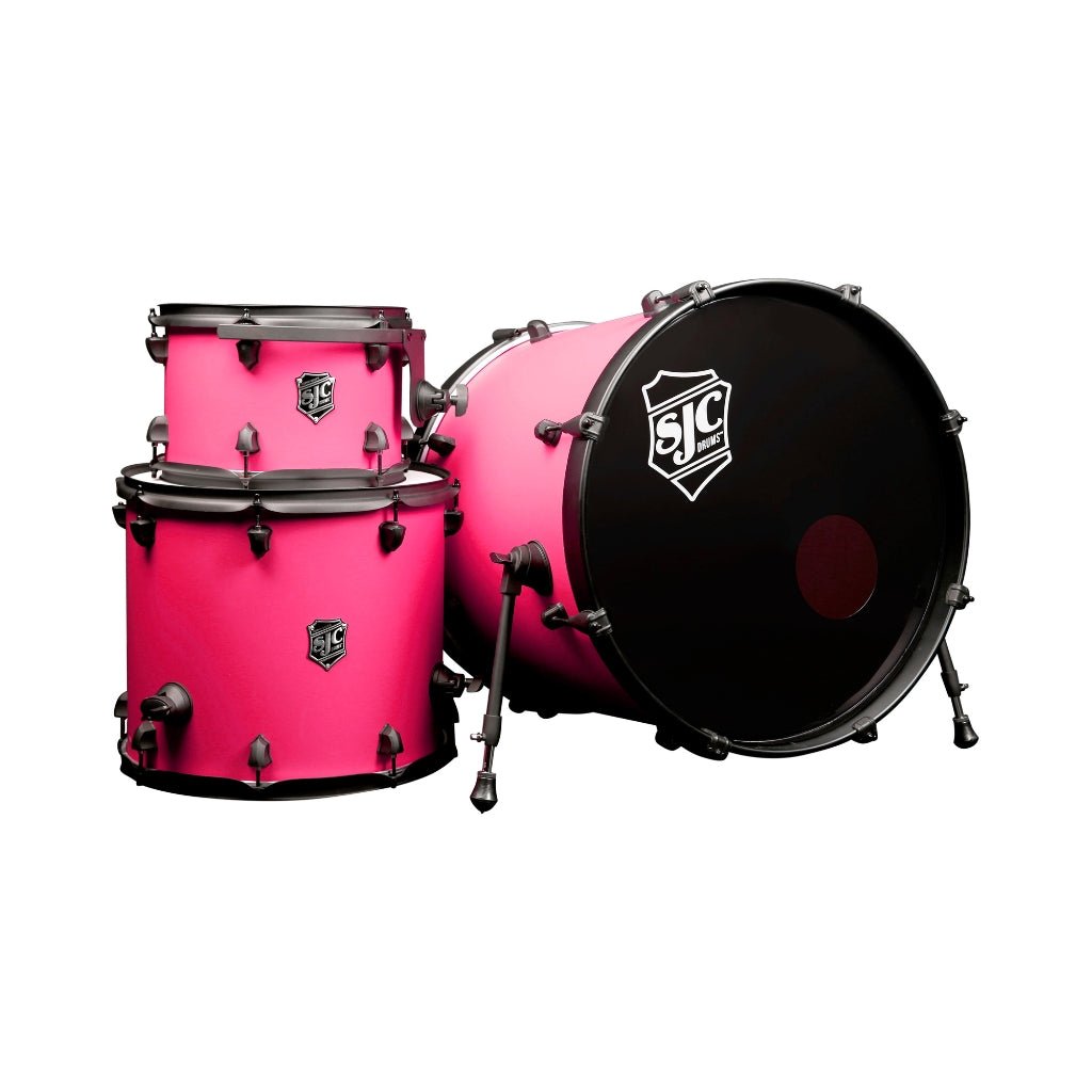 SJC Custom Drums Pathfinder Series 3-Piece Shell Pack - Mad Magenta Acoustic Drums Sky Music