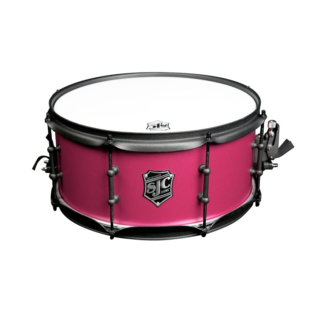 SJC Custom Drums Pathfinder Snare Drum 6.5x14-inch - Mad Magenta Snare Drums Sky Music