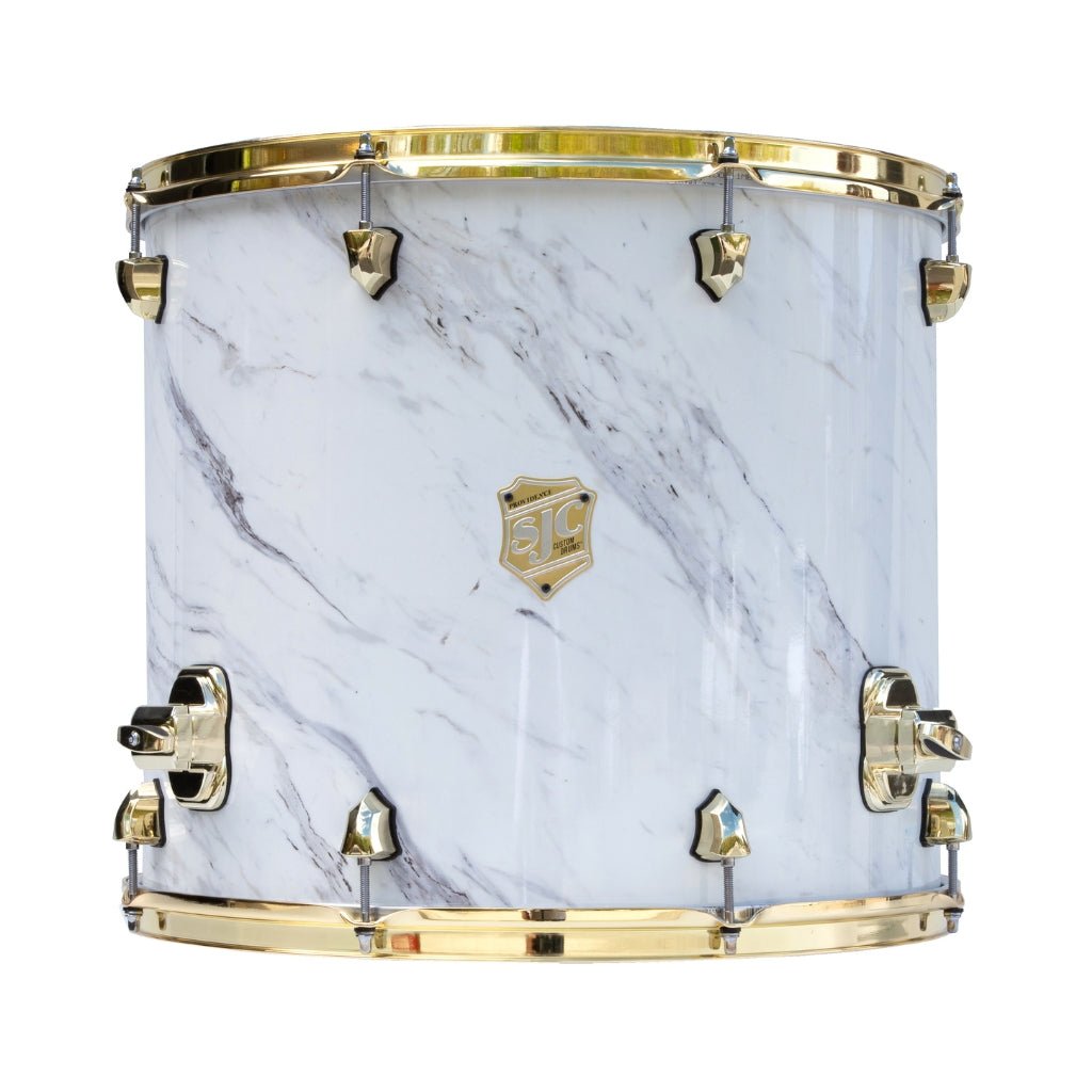 SJC Custom Drums Providence Series Maple 3-Piece Shell Pack 22-inch - Calcutta White Acoustic Drums Sky Music