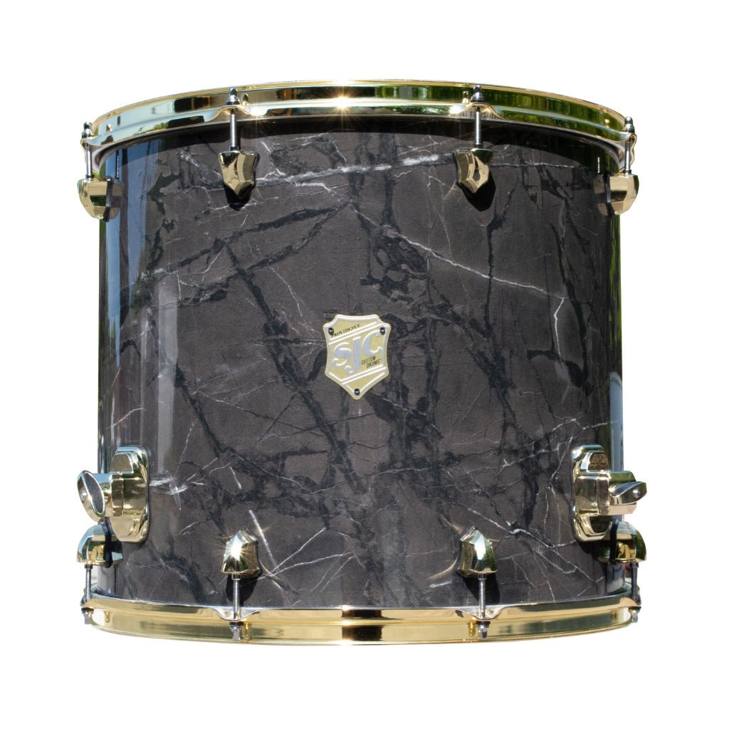SJC Custom Drums Providence Series Maple 3-Piece Shell Pack 22-inch - Obsidian Black Acoustic Drums Sky Music