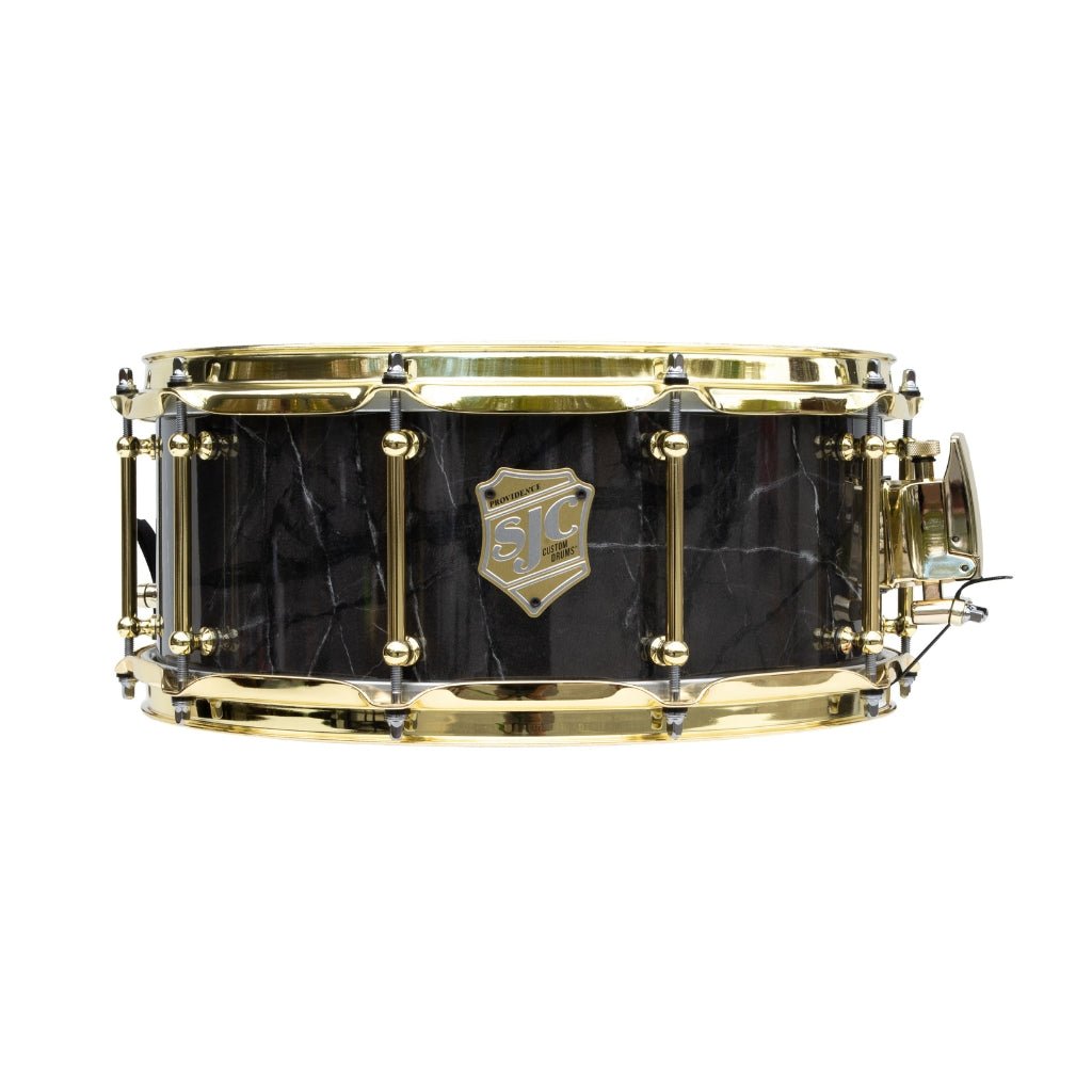 SJC Custom Drums Providence Series Maple Snare Drum 6x14-inch - Obsidian Black Snare Drums Sky Music