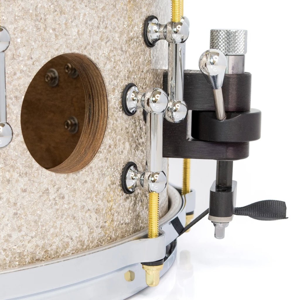 SJC Custom Drums XXV Anniversary 6.5x14-inch 25-Ply Maple Snare Drum - Silver Glass Glitter Snare Drums Sky Music