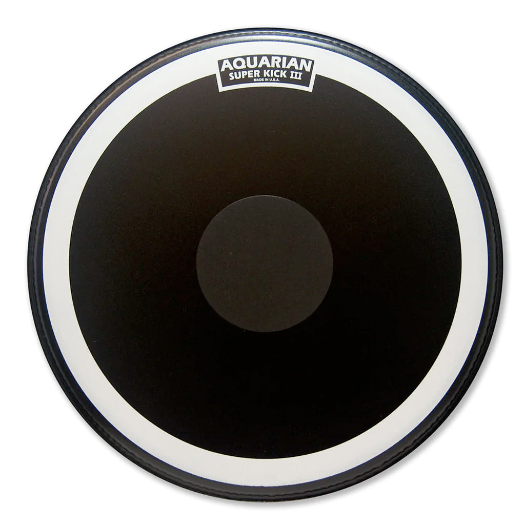 Aquarian - SKIII20BK 20" Super-Kick 3 - Coated 1ply w/Power Dot Black