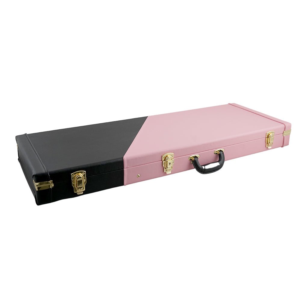 Sky 2 Tone Electric Guitar Hard Case - Black & Pink w/ Black Interior Electric Guitar Cases & Gigbags Sky Music