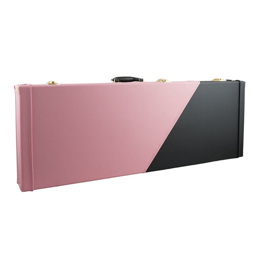 Sky 2 Tone Electric Guitar Hard Case - Black &amp; Pink w/ Black Interior Electric Guitar Cases &amp; Gigbags Sky Music