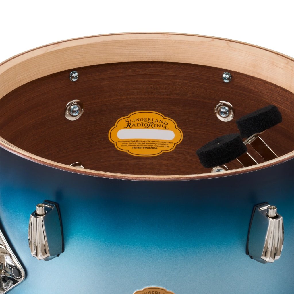 Slingerland Radio King 3-piece Shell Pack - Blue and Silver Lacquer Acoustic Drums Sky Music