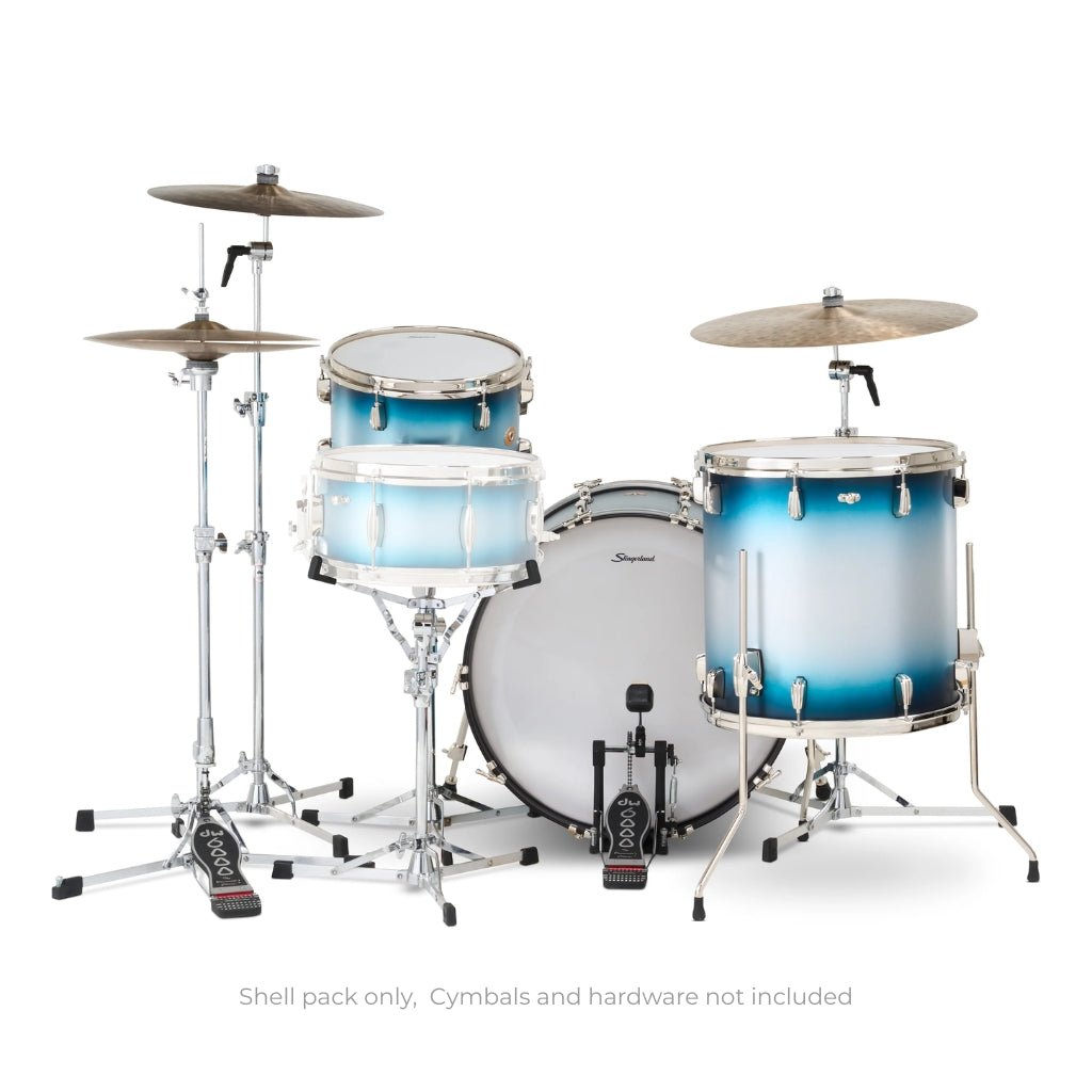 Slingerland Radio King 3-piece Shell Pack - Blue Silver Lacquer Acoustic Drums Sky Music