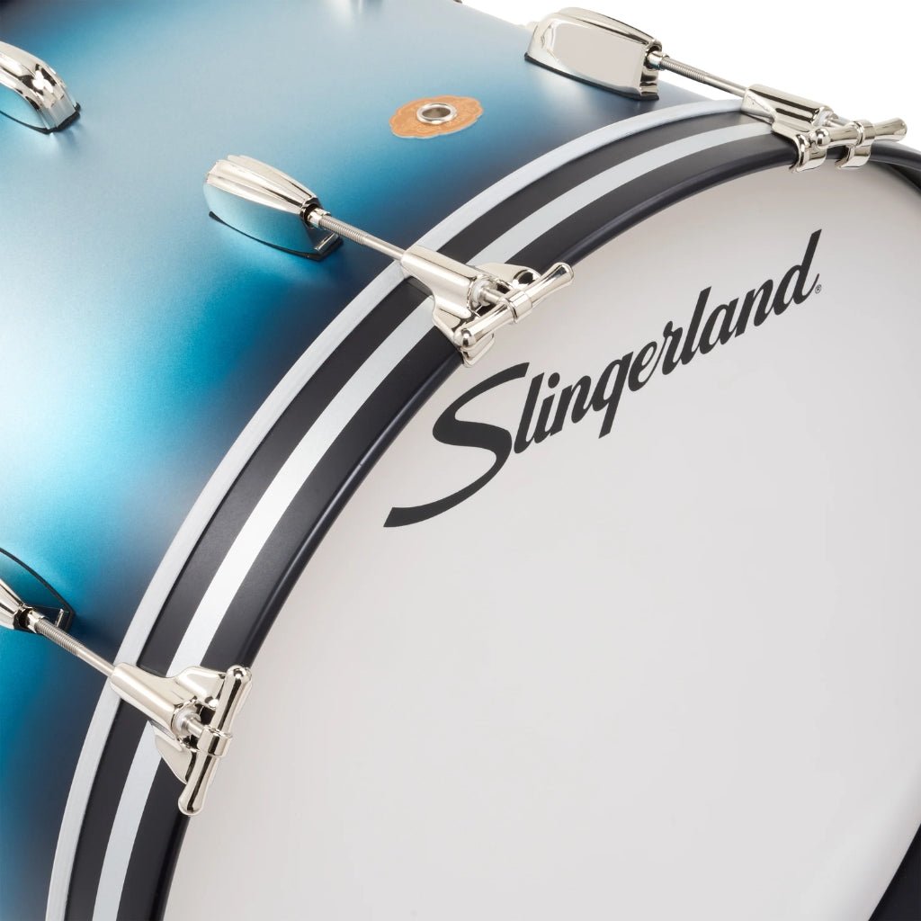 Slingerland Radio King 3-piece Shell Pack - Blue Silver Lacquer Acoustic Drums Sky Music
