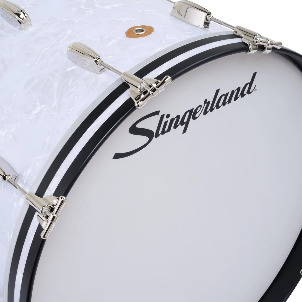 Slingerland Radio King 4-piece Shell Pack - White Marine Pearl Acoustic Drums Sky Music