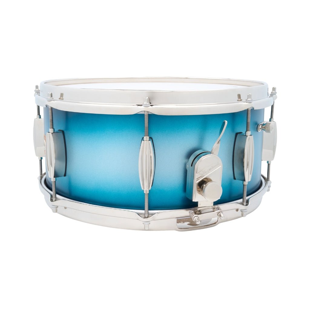 Slingerland Radio King Artist Snare Drum - 6.5 inches x 14 inches, Blue and Silver Duco Lacquer Snare Drums Sky Music
