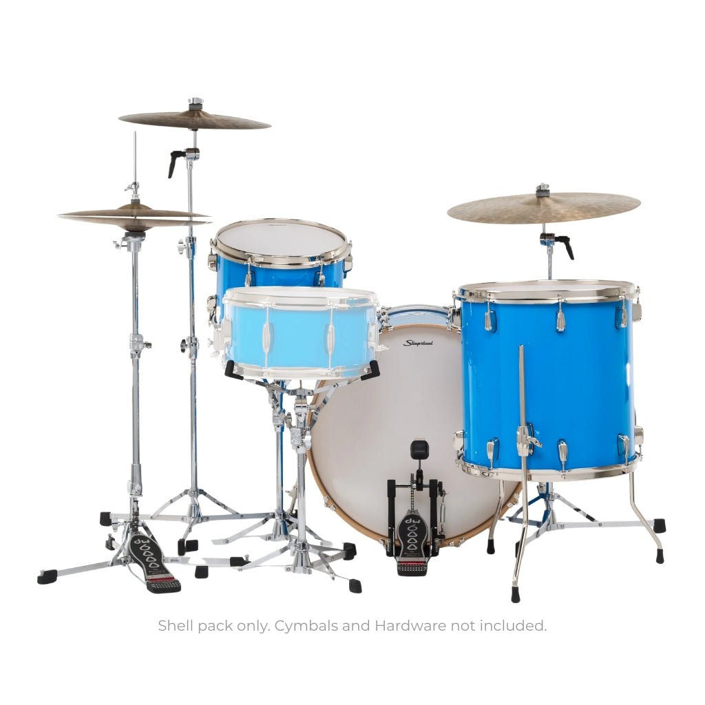 Slingerland Studio King 3-piece Shell Pack - Lunar Blue Lacquer Acoustic Drums Sky Music