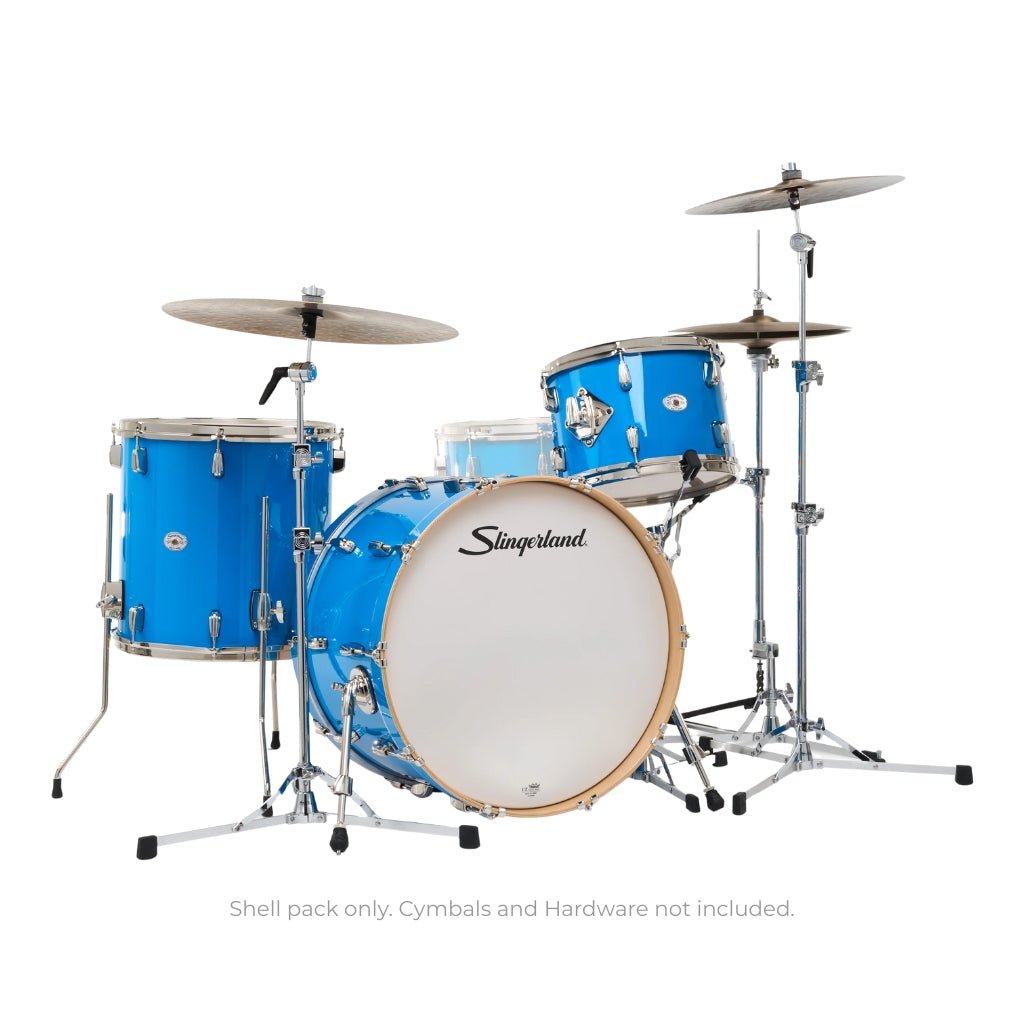 Slingerland Studio King 3-piece Shell Pack - Lunar Blue Lacquer Acoustic Drums Sky Music