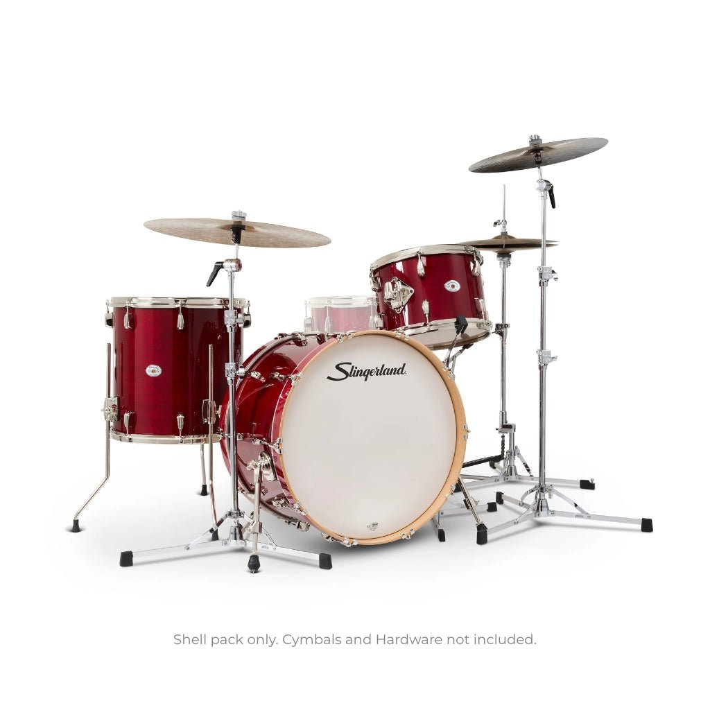 Slingerland Studio King 3-piece Shell Pack - Royal Crimson Lacquer Acoustic Drums Sky Music
