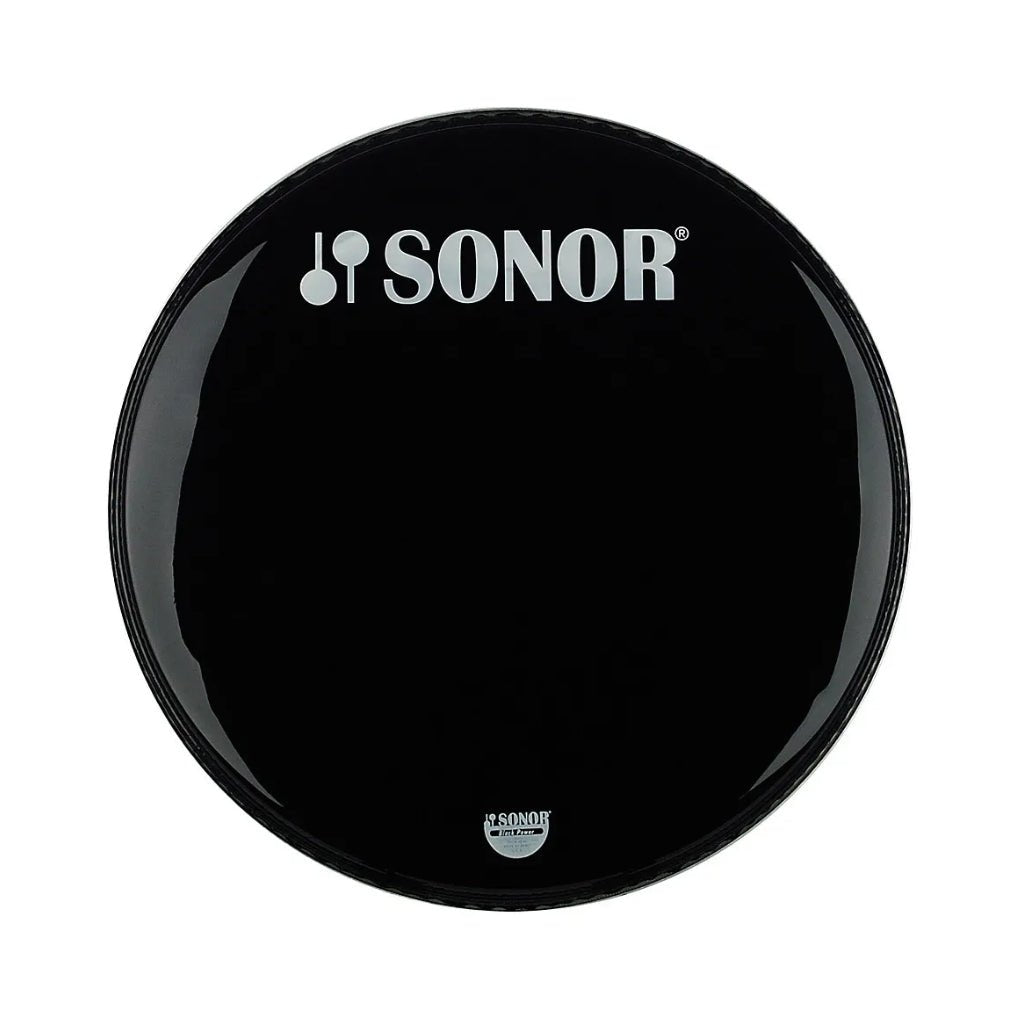 Sonor 22" P3 Powerstroke Bass Drum Head with Logo - Black Drum Heads Sky Music