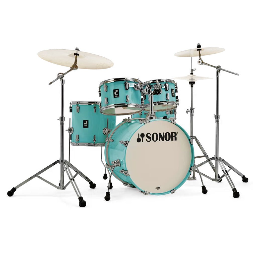 Sonor AQ1 Series Studio 5-Piece Kit with 2000 Series Hardware Set - Light Green Acoustic Drums Sky Music