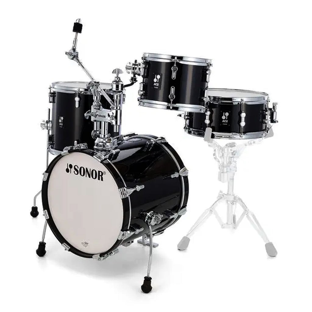 Sonor AQ2 Series Bop 4-Piece Shell Pack - Transparent Black Acoustic Drums Sky Music