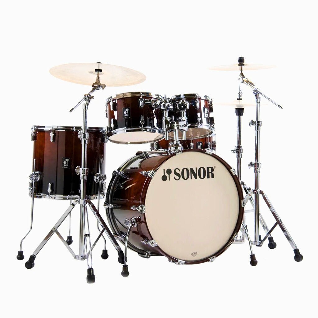 Sonor AQ2 Series Stage 5-Piece Shell Pack with 4000 series Hardware - Brown Fade Acoustic Drums Sky Music