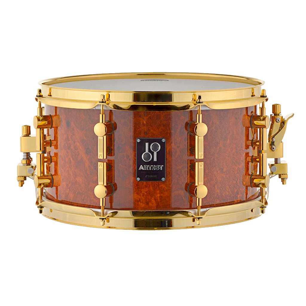 Sonor AS 1307 AM SDW Artist Series 13"x7" Maple Snare Drum with Gold Hardware - Amboina High-Gloss Snare Drums Sky Music