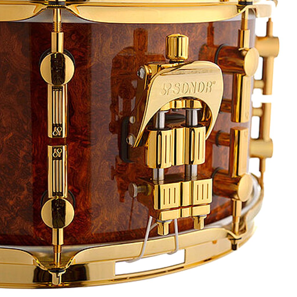 Sonor AS 1307 AM SDW Artist Series 13"x7" Maple Snare Drum with Gold Hardware - Amboina High-Gloss Snare Drums Sky Music