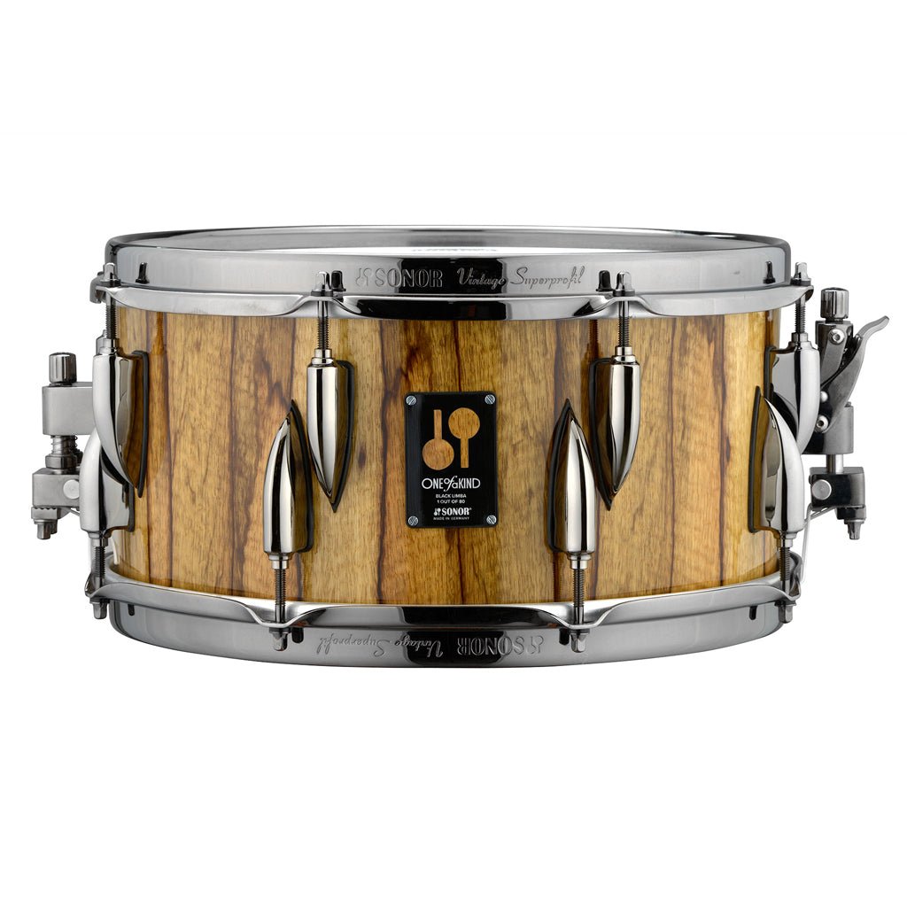 Sonor "One of A Kind" 13"x6.5" 9-Ply Maple with Black Limba &amp; Case Snare Drums Sky Music