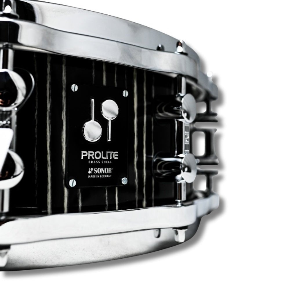 Sonor Prolite 14"x5" Snare Drum w/Die Cast Hoops - Ebony White Stripes Snare Drums Sky Music
