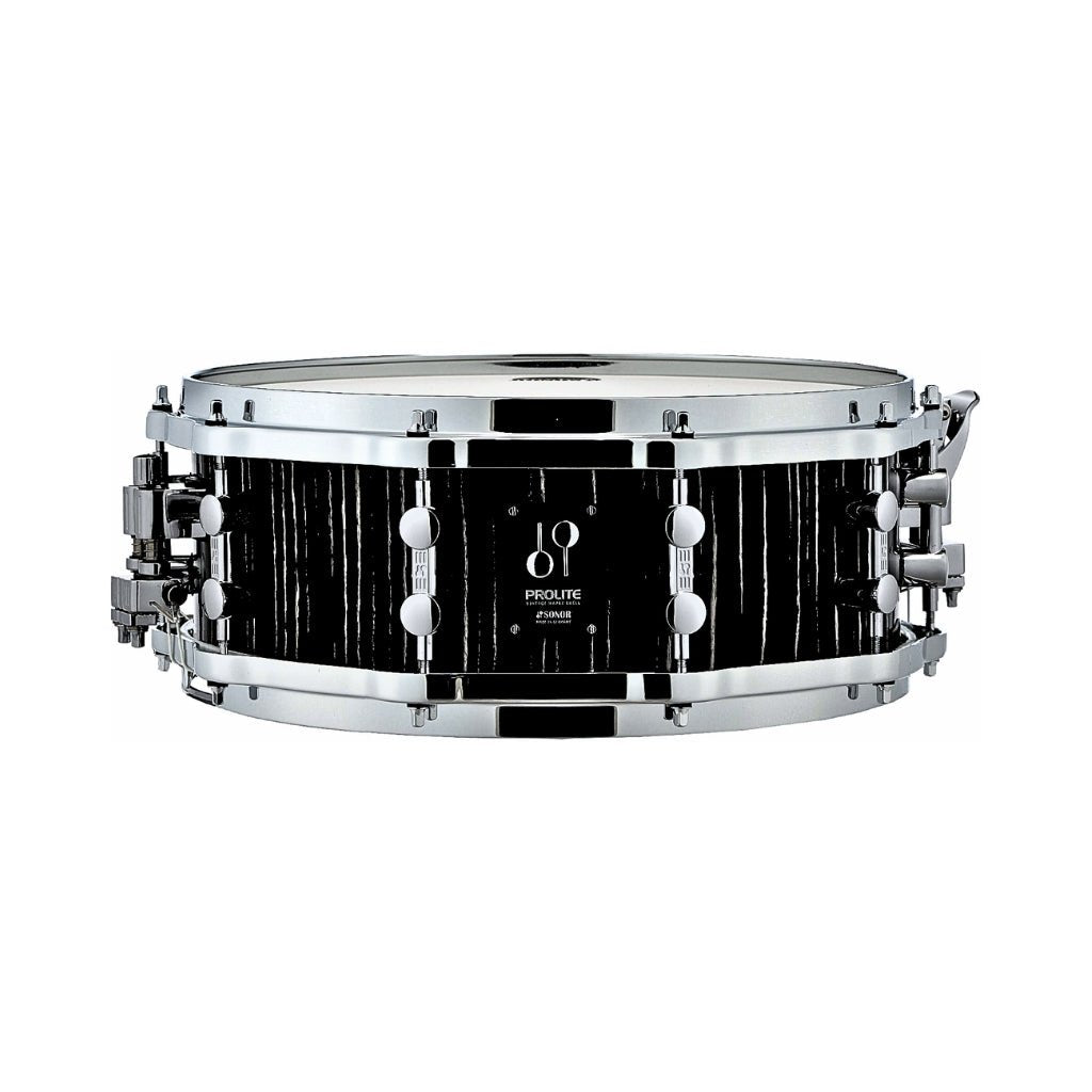 Sonor Prolite 14"x5" Snare Drum w/Die Cast Hoops - Ebony White Stripes Snare Drums Sky Music