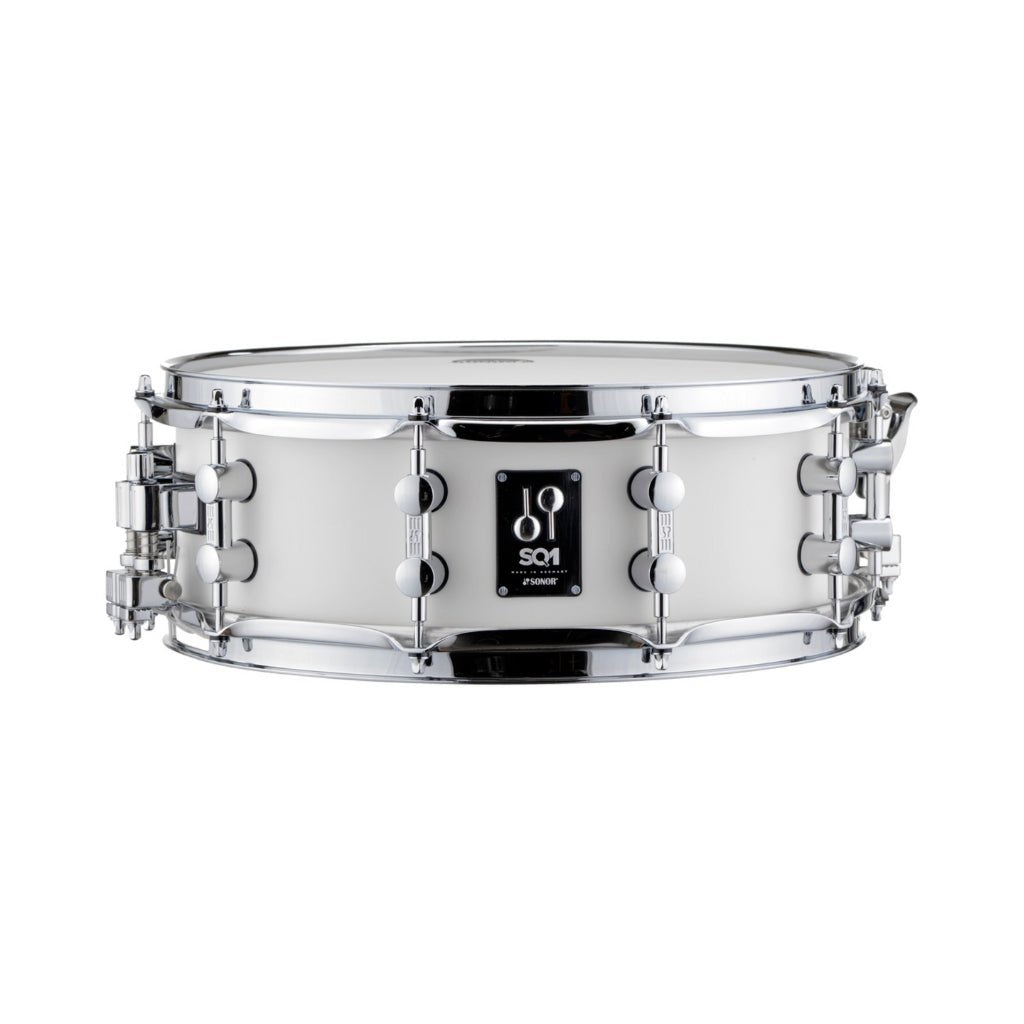 Sonor SQ1 14"x5" Snare Drum - Satin Pure White Acoustic Drums Sky Music
