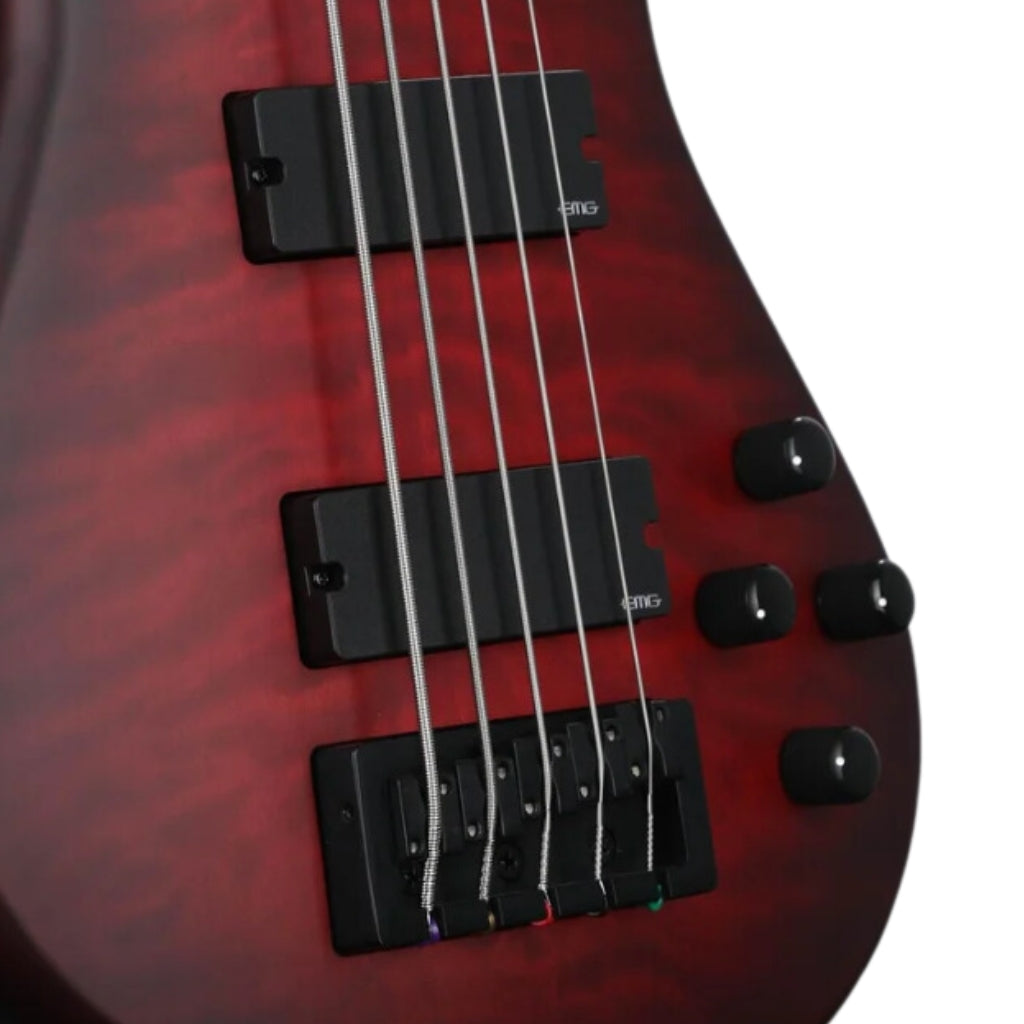 Spector - Pulse 5 Bass Guitar - Black Cherry Matte