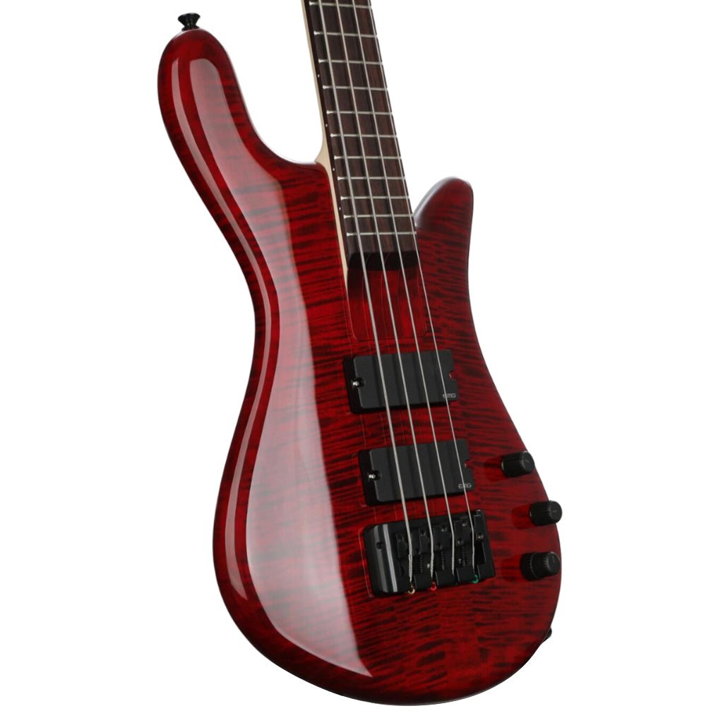 Spector Bantam 4 Short Scale Bass Guitar - Black Cherry w/ EMGs Bass Guitars Sky Music
