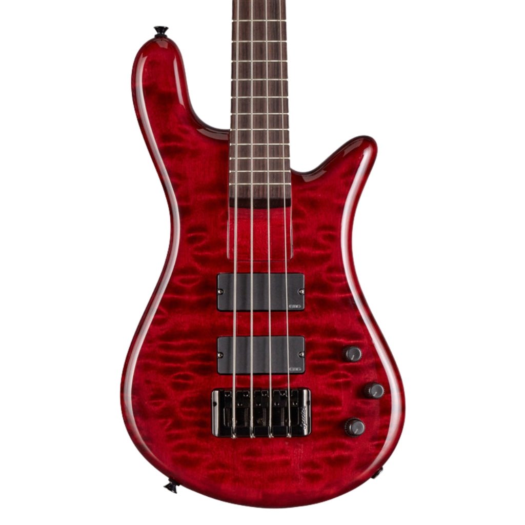 Spector Bantam 4 Short Scale Bass Guitar - Black Cherry w/ EMGs Bass Guitars Sky Music