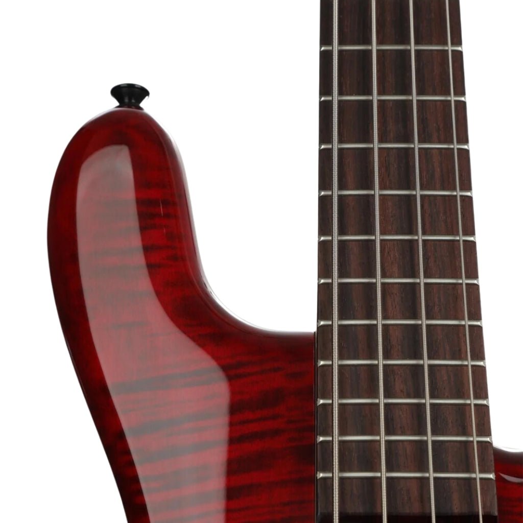 Spector Bantam 4 Short Scale Bass Guitar - Black Cherry w/ EMGs Bass Guitars Sky Music