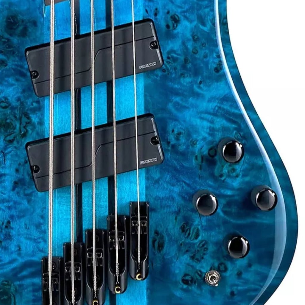 Spector Dimension 5 M/S Bass Guitar - Black & Blue Gloss Bass Guitars Sky Music