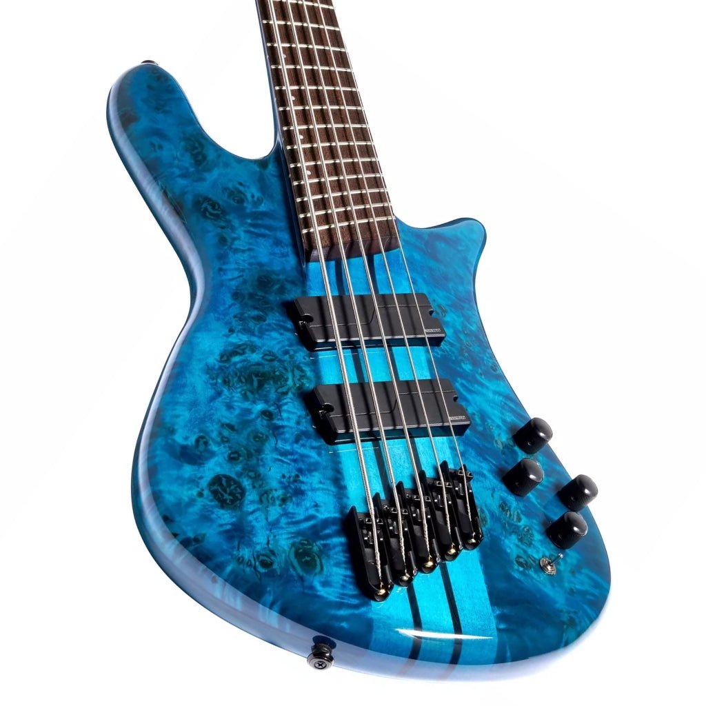 Spector Dimension 5 M/S Bass Guitar - Black & Blue Gloss Bass Guitars Sky Music