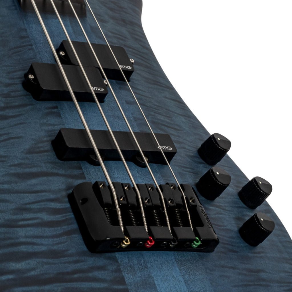 Spector Euro 4 LX Bass Guitar - Black & Blue Bass Guitars Sky Music