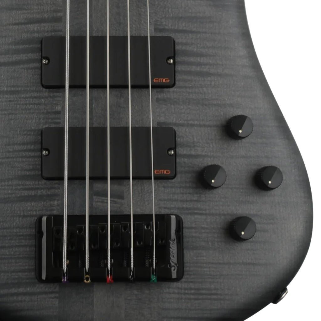 Spector Euro 5 LX Bass Guitar - Transparent Black Bass Guitars Sky Music