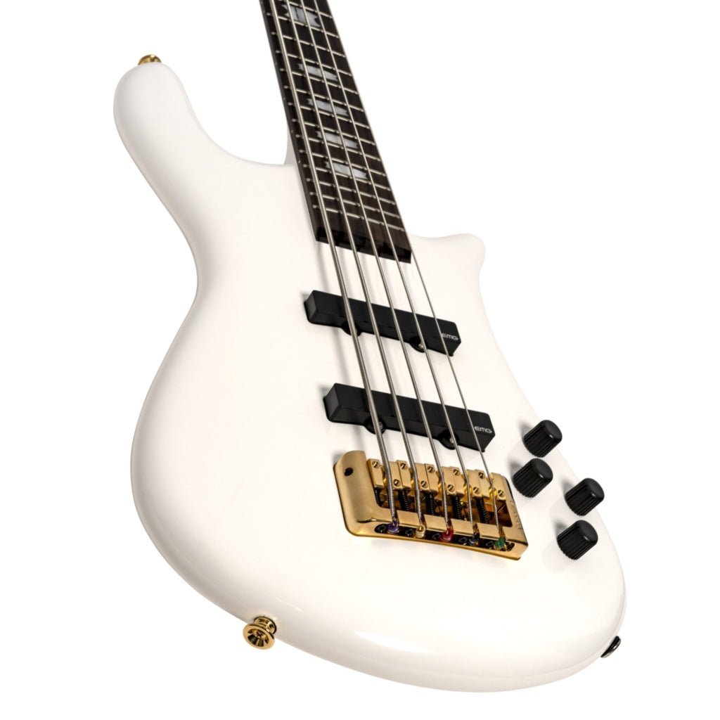 Spector Euro 5 LX Bass Guitar - White Gloss Bass Guitars Sky Music