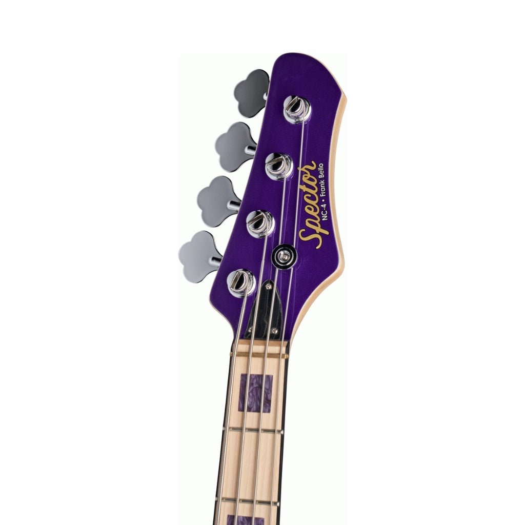 Spector Icon NC-4 Frank Bello Signature Bass Guitar - Tina Rose Metallic Purple Bass Guitars Sky Music