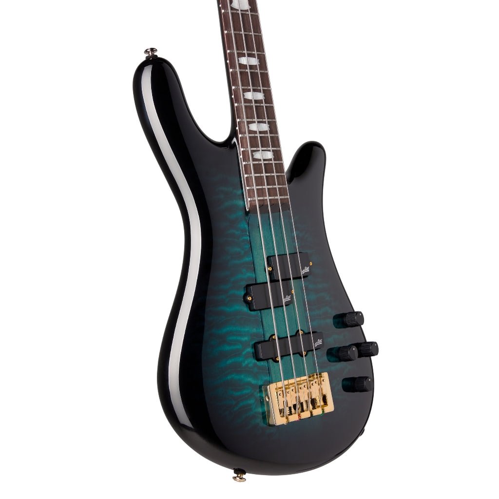 Spector Icon NS-2 Neck Through Electric Bass Guitar - Black & Blue Bass Guitars Sky Music