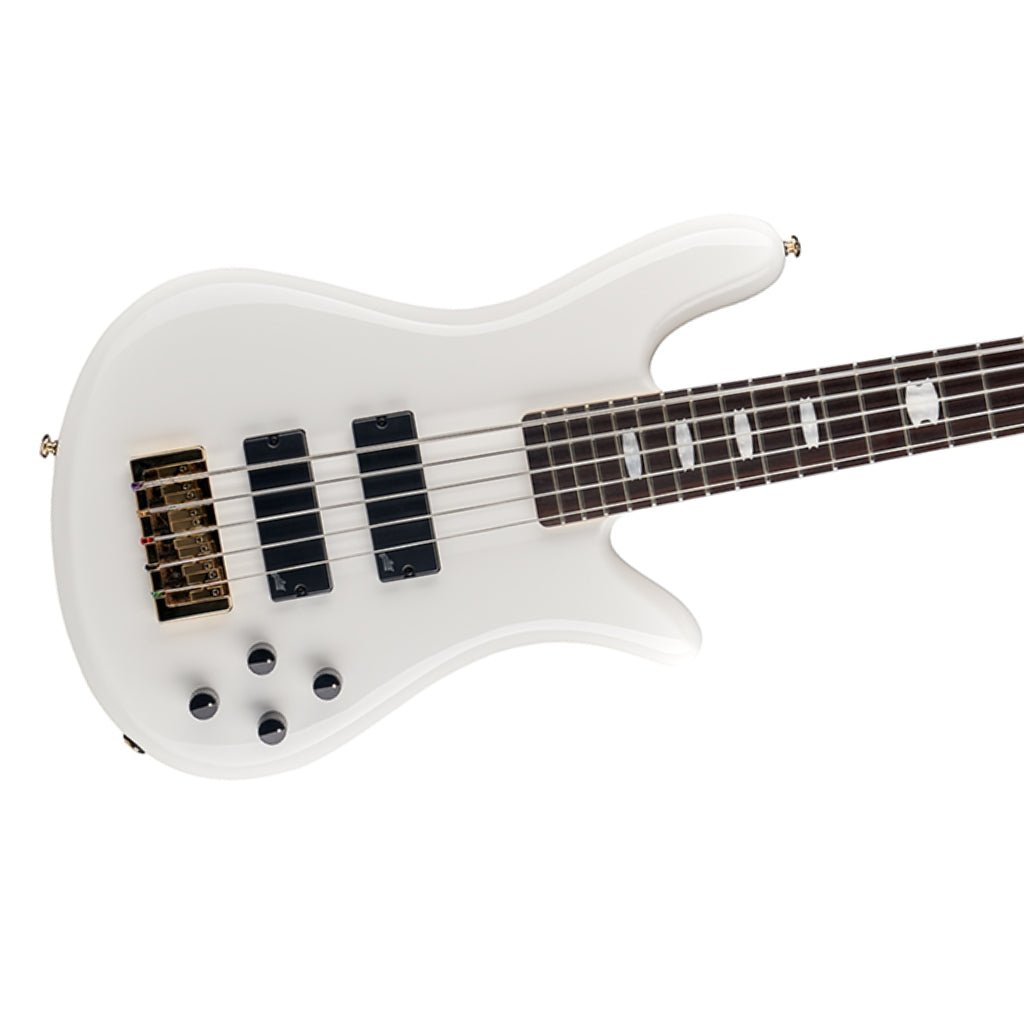 Spector Icon NS-5 5-string Electric Bass Guitar - White Gloss Bass Guitars Sky Music
