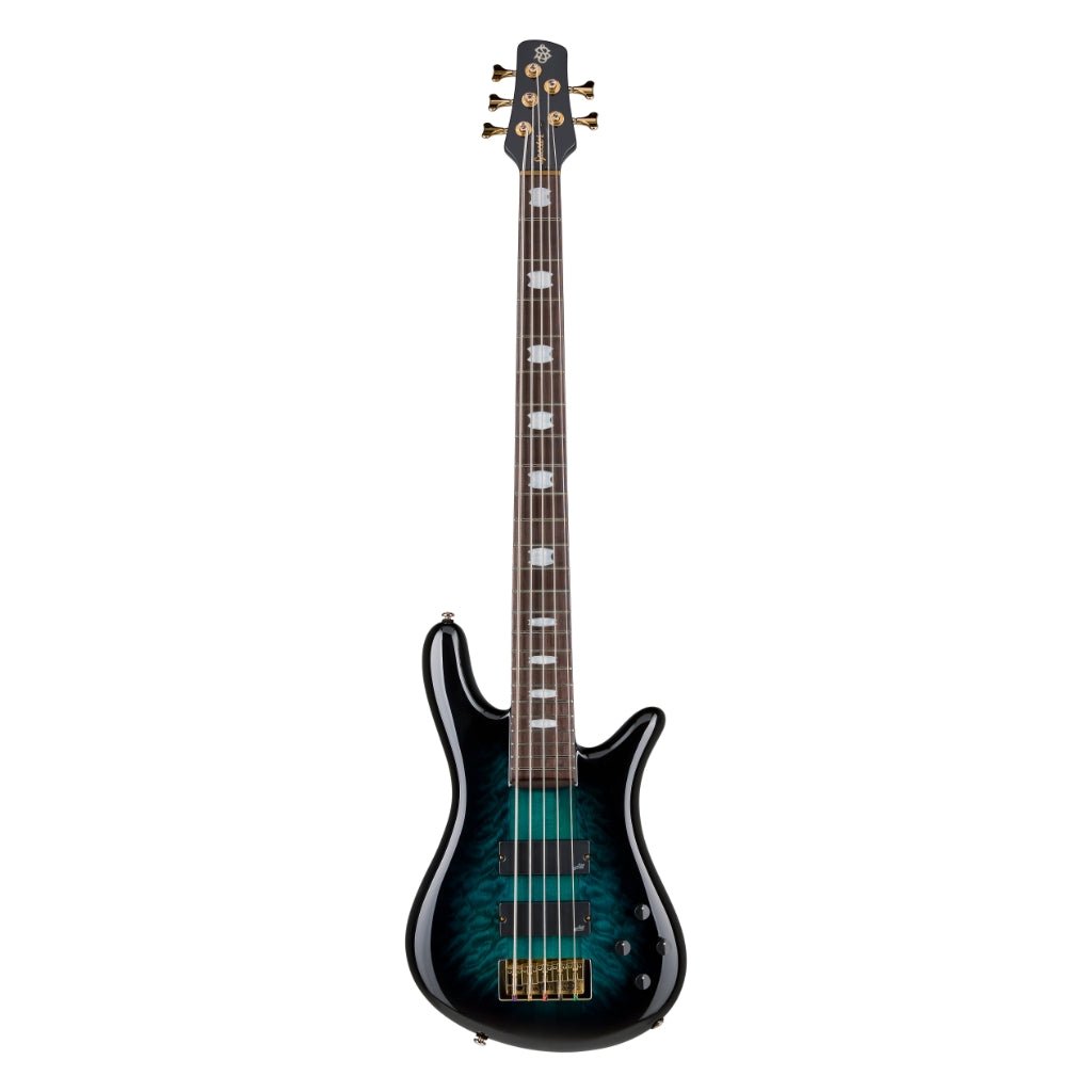 Spector Icon NS-5 Neck Through Electric Bass Guitar - Black & Blue Bass Guitars Sky Music