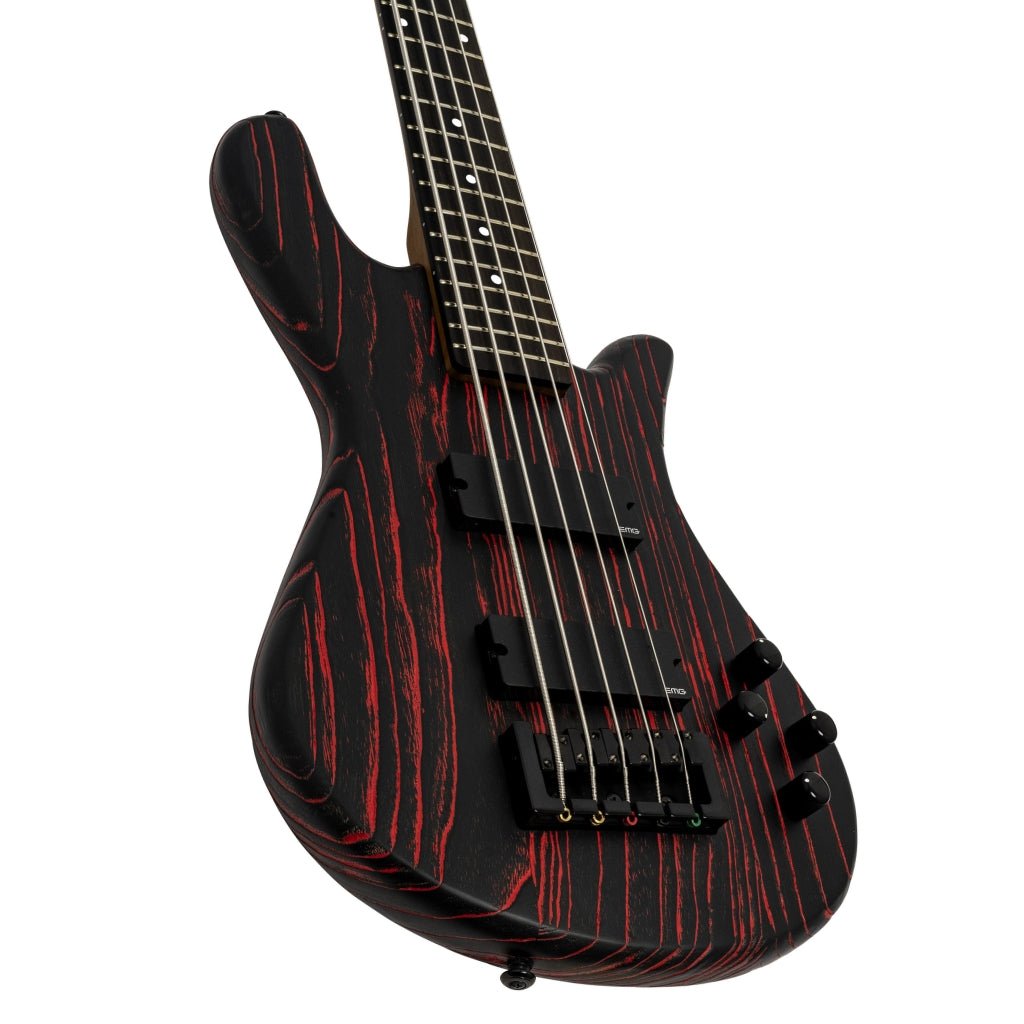 Spector Pulse 5 Bass Guitar - Cinder Red Sandblast Bass Guitars Sky Music